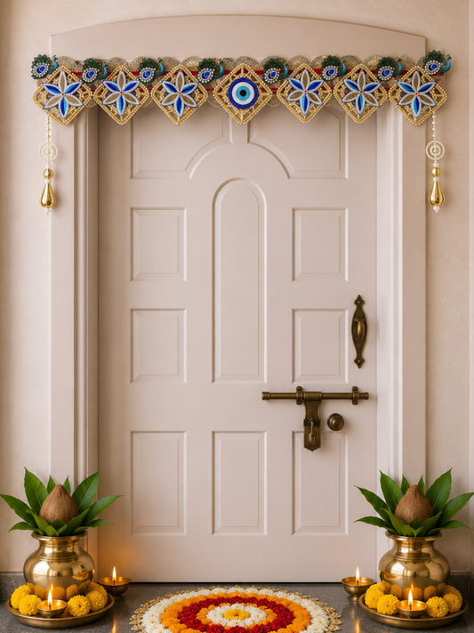 Mayura Neel Nazar Door Toran | Royal Blue Peacock Bandhanwar