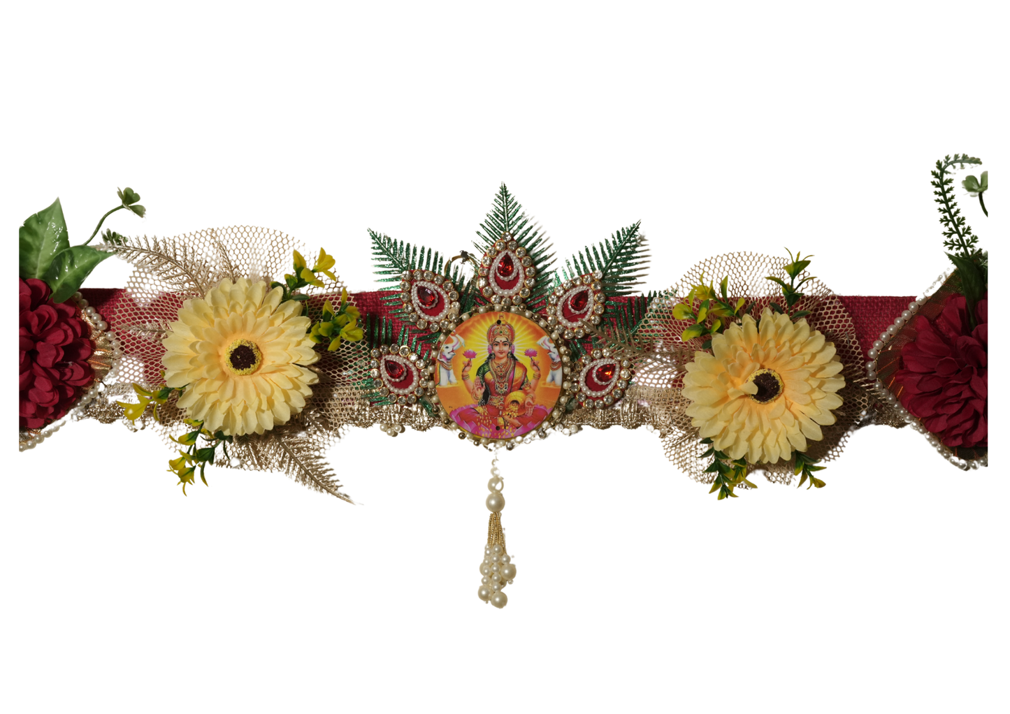 Luxury Handmade Lakshmi Floral Door Toran | Premium Festive Entrance Decor