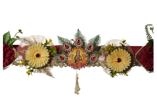 Luxury Handmade Lakshmi Floral Door Toran | Premium Festive Entrance Decor