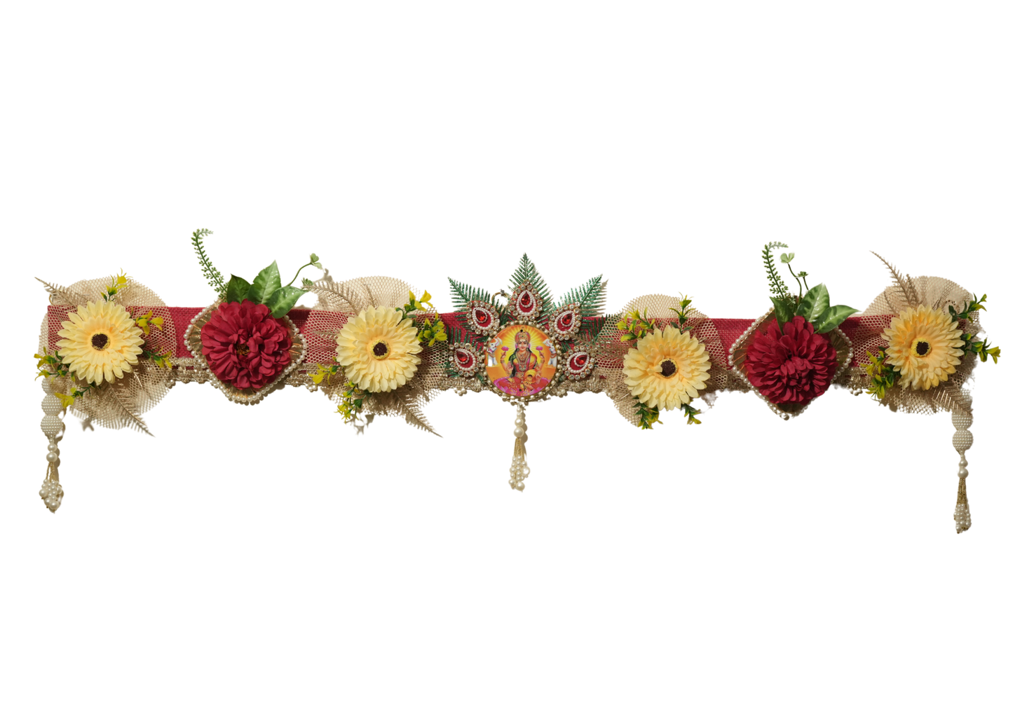 Luxury Handmade Lakshmi Floral Door Toran | Premium Festive Entrance Decor