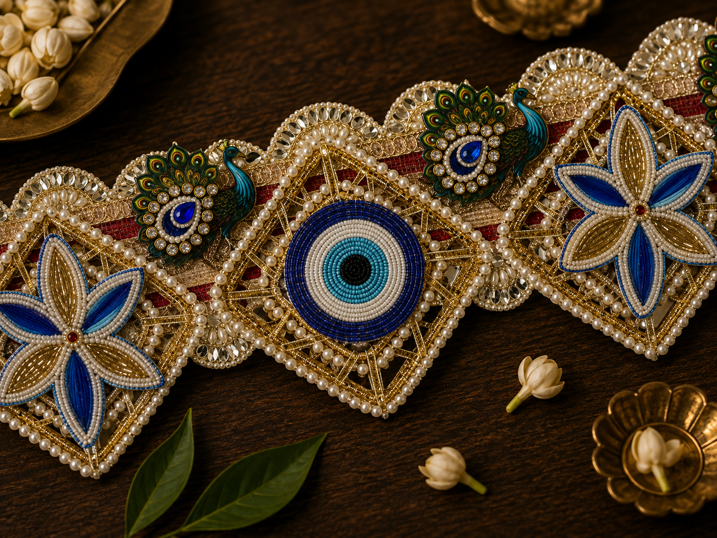 Mayura Neel Nazar Door Toran | Royal Blue Peacock Bandhanwar