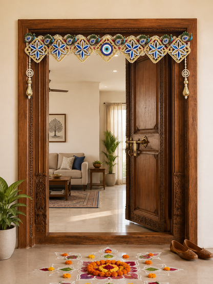 Mayura Neel Nazar Door Toran | Royal Blue Peacock Bandhanwar
