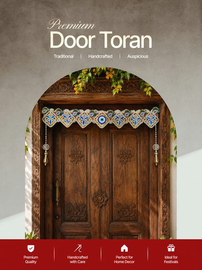 Mayura Neel Nazar Door Toran | Royal Blue Peacock Bandhanwar